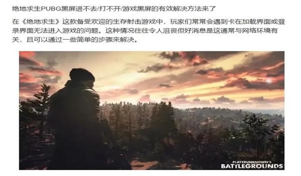 绝地求生黑屏进不去怎么办